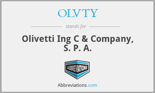 What does OLVTY stand for?