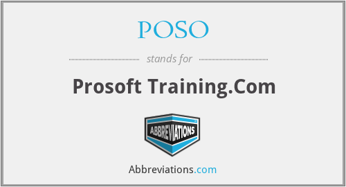 What does POSO stand for?