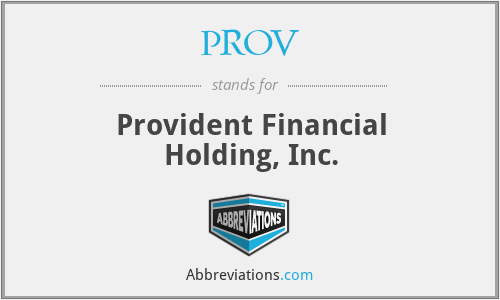 What does PROV. stand for?