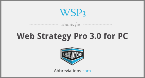 What does WSP3 stand for?