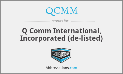 What does QCMM stand for?