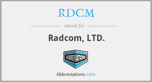 What does RDCM stand for?