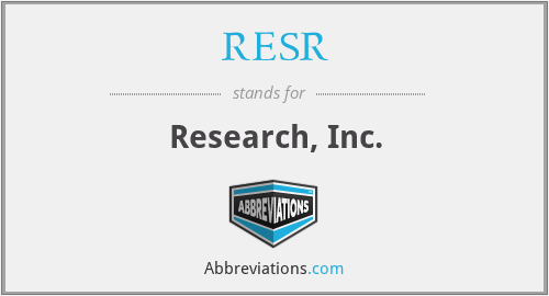 What does RESR stand for?