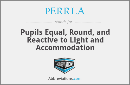 What does PERRLA stand for?