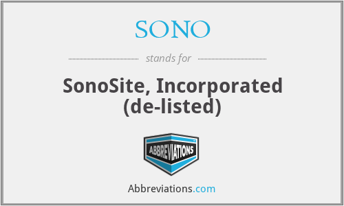 What does SONO stand for?