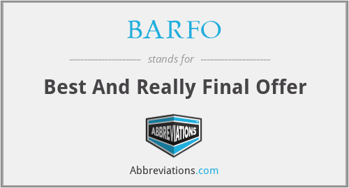 What does BARFO stand for?