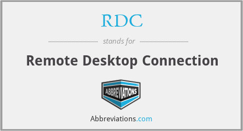 What does RDC stand for?