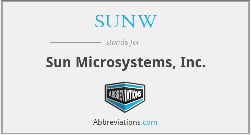 SUNW - Sun Microsystems, Inc.