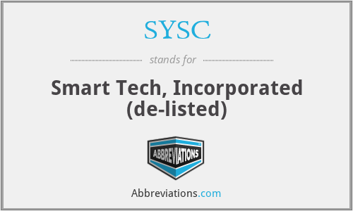 What does SYSC stand for?