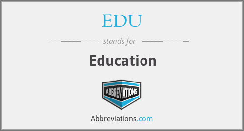 What does EDU stand for?