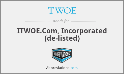 What does TWOE stand for?