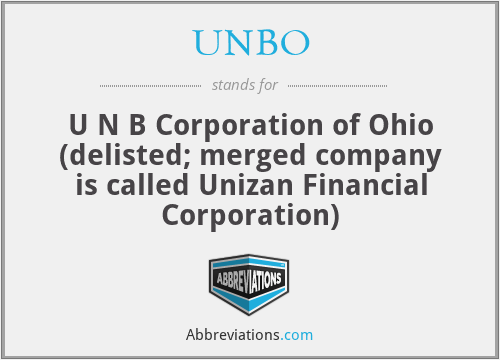 What does UNBO stand for?
