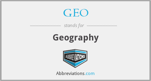 What does GEO stand for?