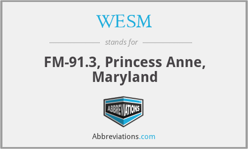 WESM - FM-91.3, Princess Anne, Maryland