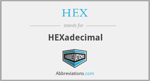 What does HEX stand for?