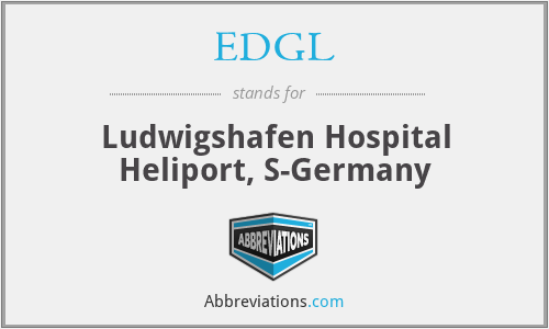 EDGL - Ludwigshafen Hospital Heliport, S-Germany