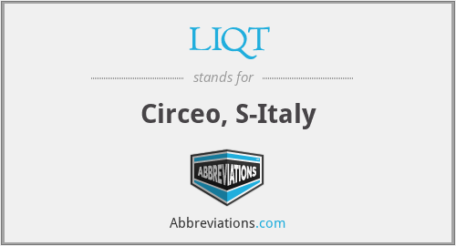 LIQT - Circeo, S-Italy