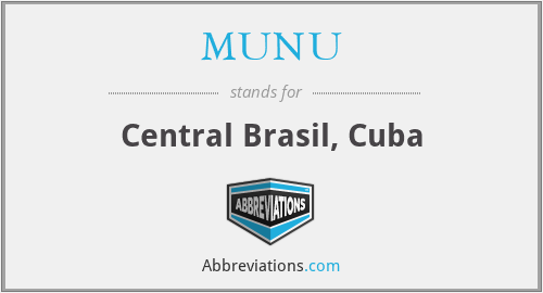 What does MUNU stand for?