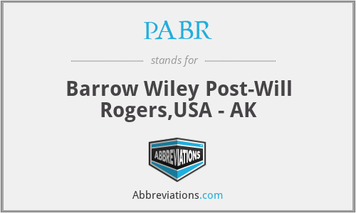 PABR - Barrow Wiley Post-Will Rogers,USA - AK