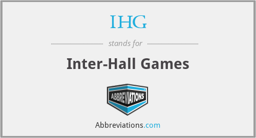 What does IHG stand for?