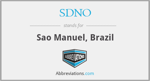 What does SDNO stand for?