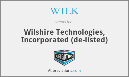 What does WILK stand for?