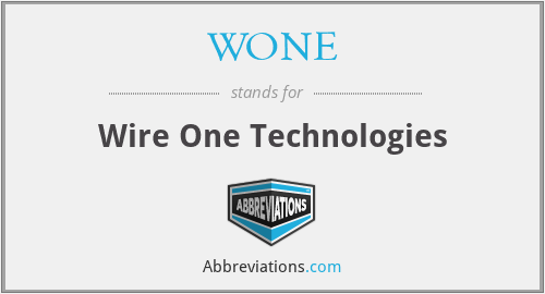 What does WONE stand for?