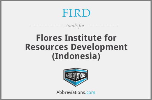 FIRD - Flores Institute for Resources Development (Indonesia)