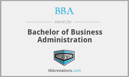 What does BBA stand for?