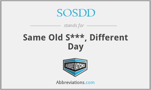 What does SOSDD stand for?