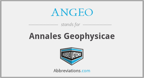 What does ANGEO stand for?