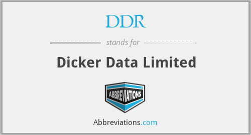 What does dicker stand for?