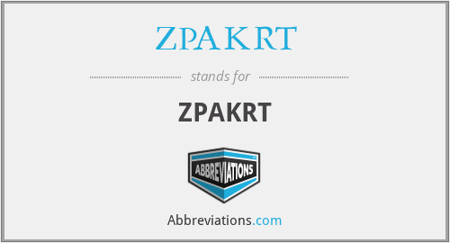 What does ZPAKRT stand for?