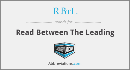 What does RBTL stand for?
