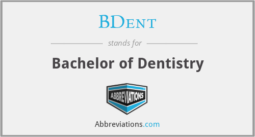 What does BDENT stand for?