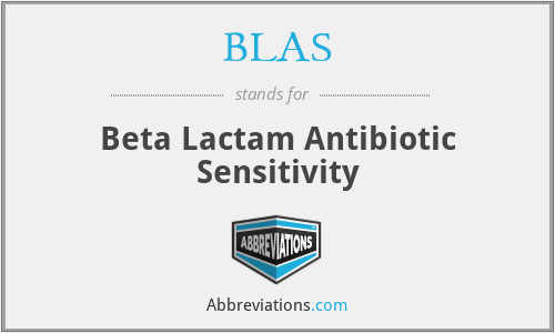 BLAS - Beta Lactam Antibiotic Sensitivity