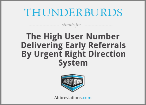 What does THUNDERBURDS stand for?