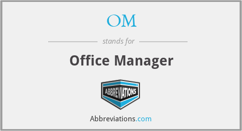 Introducir 38+ imagen abbreviation for office manager