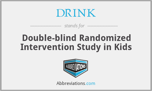 DRINK - Double-blind Randomized Intervention Study in Kids
