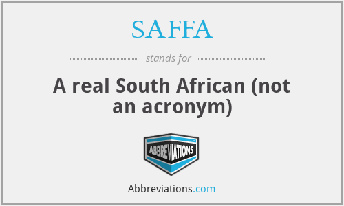 What does SAFFA stand for?