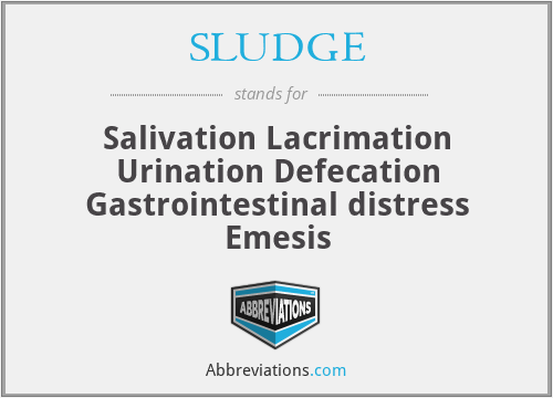 SLUDGE - Salivation Lacrimation Urination Defecation Gastrointestinal distress Emesis