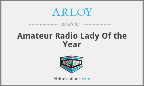 ARLOY - Amateur Radio Lady Of the Year