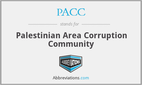 PACC - Palestinian Area Corruption Community