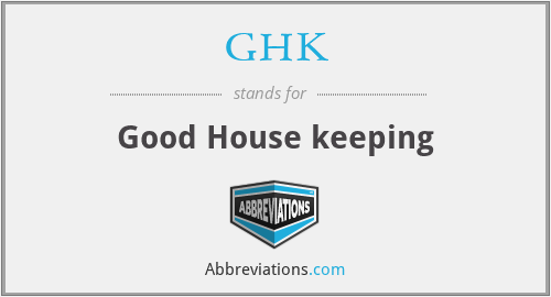 What does GHK stand for?