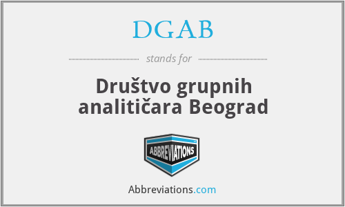 DGAB - Društvo grupnih analitičara Beograd