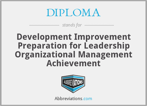 What does DIPLOMA stand for?