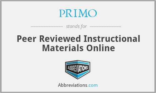 PRIMO - Peer Reviewed Instructional Materials Online