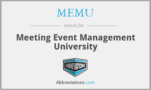 MEMU - Meeting Event Management University
