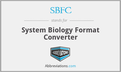 SBFC - System Biology Format Converter