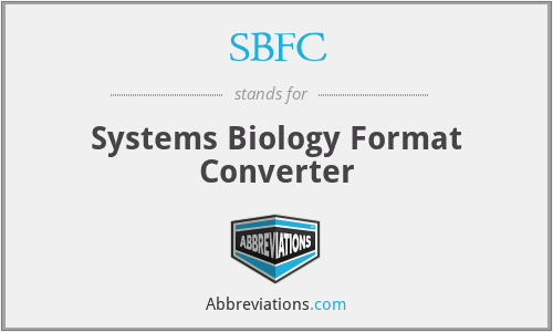 SBFC - Systems Biology Format Converter